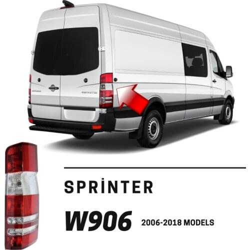 For W906 Sprinter Minibus Right Rear Taillight Compatible 2006 to 2018 Models 1st Quality ABS Plastic Free Shipping