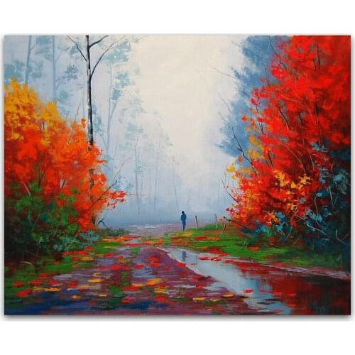 Hand painted oil painting high quality landscape art painting pictures hone decor painting DM-15102609