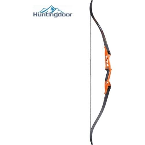Take-down Recurve Bow 56 Inch Hunting Bow Beginner Right Hand Bow Archery orange Metal Handle Riser Section for Adult/teen