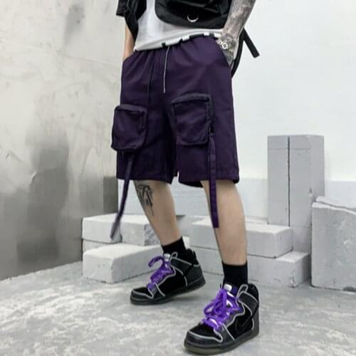 April MOMO 2021 Men Hip Hop Ins Fashion Knee Length Summer Shorts Trousers Pants Male Casual Fashion Loose Style Shorts Outwear