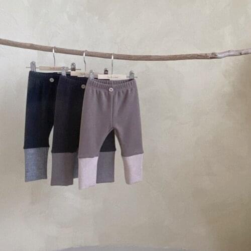 Baby Pants High Waist Autumn Newborn Baby Legging Pants Winter Toddler Girls Pants Patchwork 0-2Y Boys Trousers Cotton Outerwear