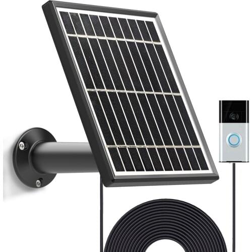 Solar panel for Ring Video Doorbell 1(1st Gen)3.5W Output,Aluminum Alloy Bracke