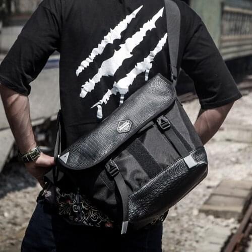 Fixed Gear Bicycle Sport Bag Large Capacity Bike Messenger Bag for Men Boys Laptop Sports Bags Black Skateboard Shoulder