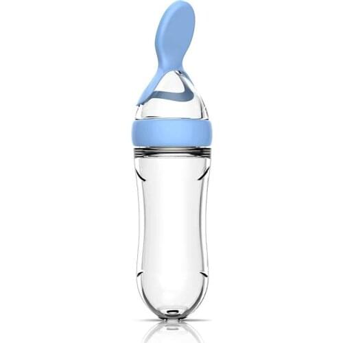 Confused spoon liquid silicone squeeze feeding spoon baby confused bottle multipurpose feeding complementary spoon