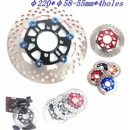 Universal CNC 4 Holes Floating Disc 220mm*55mm Motorcycle Front Brake Disc For Honda MSX125 M3 M5 Little Monkey Modification