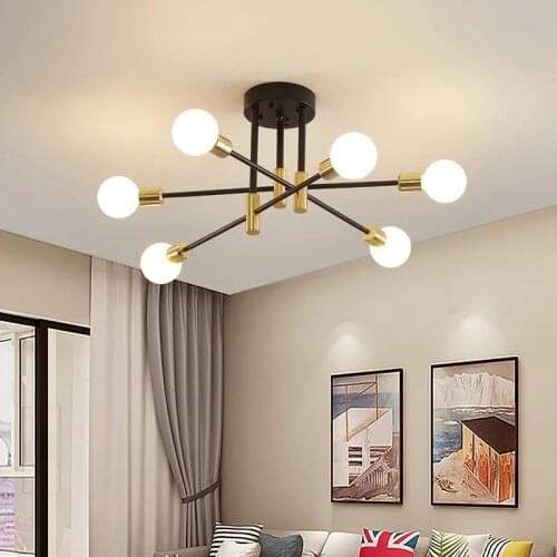 Wongshi Modern Nordic Chandelier LED Lighting 4/6/8 Hanging Lights Indoor Dining Light Fixtures Bedroom Living Room Pendant Lam