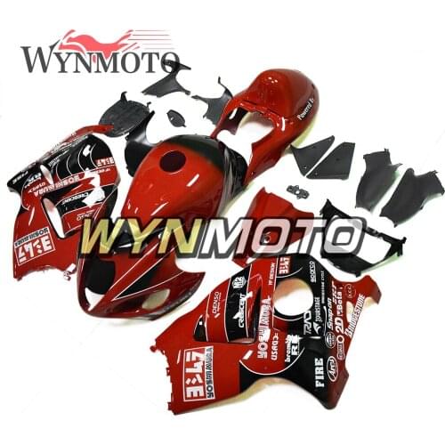 Candy Red and Black Complete Fairings For GSXR1300 1997 - 2007 Injection ABS Plastics Full Panels Bodywork New Cowlings