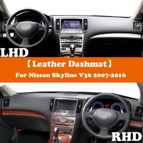 Suede Leather Dashmat Accessories Car-Styling Dashboard Covers Pad Sunshade For Nissan Skyline XII V36 370GT 350GT 250GT PV36