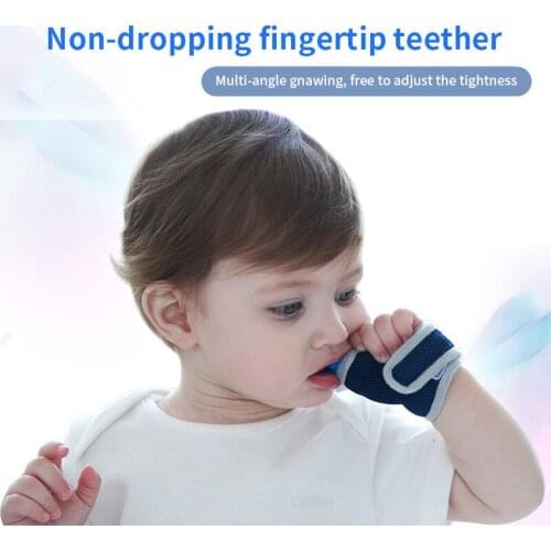 Infant child finger guards suction stop thumb wristband baby care gloves gutta percha pacifier neonatal dental care