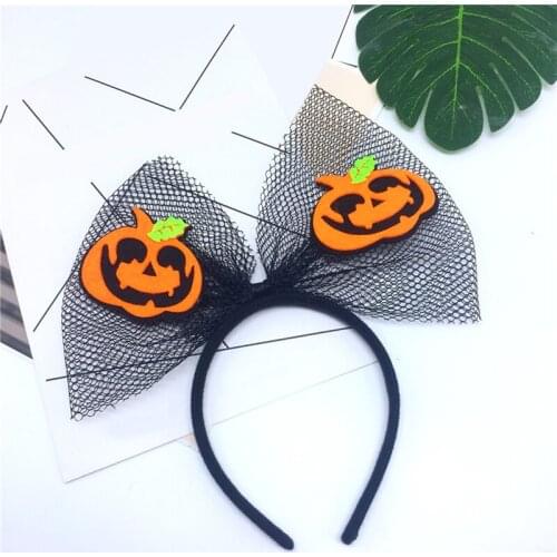 Women Mesh Bow Hair Accessories Lace Cat Ear Hairband Cartoon Felt Role Headband Halloween Hair Hoop Headwear Party