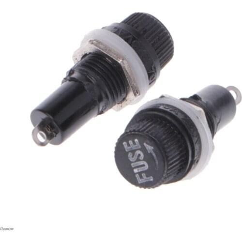 10 Pcs AC 250V 15A Electrical Panel Mounted 5x20mm Fuse Holder For Radio Auto Stereo Damom