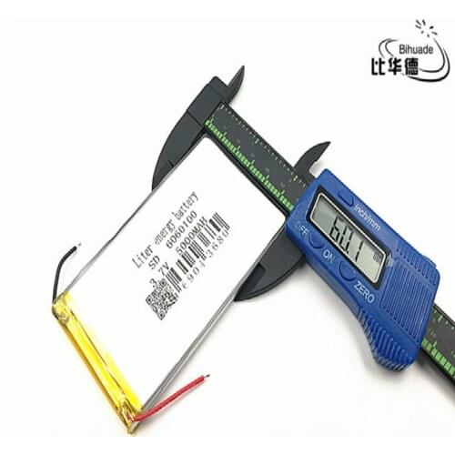 10pcs/lot 3.7V,5000mAH 6060100 PLIB (polymer lithium ion / Li-ion battery ) for Smart watch,GPS,mp3,mp4,cell phone,speaker