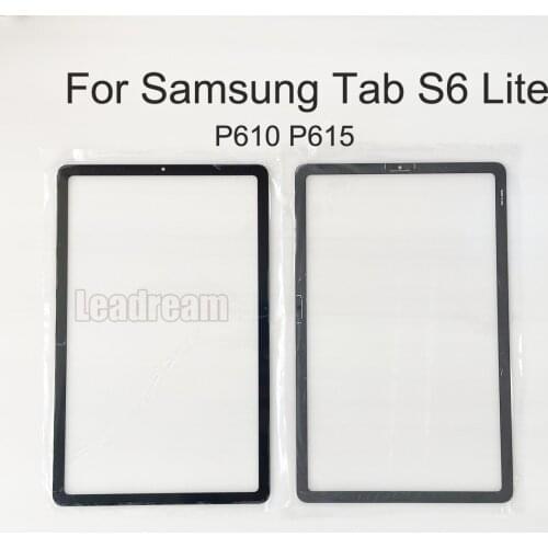 10Pcs Front LCD Glass For Samsung Galaxy Tab S6 Lite 10.4 P610 P615 P615N P617 Front Touch Glass Replacement with OCA