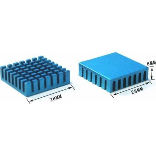 2PCS 30mm aluminum alloy heat sink 28 * 28 * 8mm CPU chip heat sink power radiator