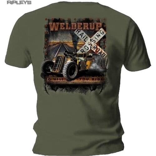 2019 Fashion Garage Custom Hot Rod T Shirt 'Train Car Rail Road' Rat Rod Back print Tee shirt