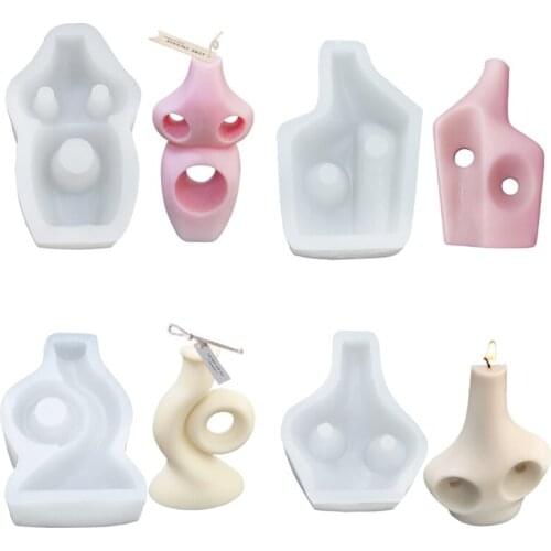3D Geometric bottle Silicone Candle Mold Aromatherapy Plaster Mould Home Decor DIY Soap Mold