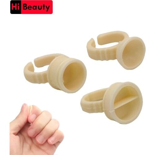 500pcs/lot Disposable Soft Silicone Elastic Tattoo Pigment Ink Ring Cup Container Holder For Permanent Makeup Tattoo Accessories