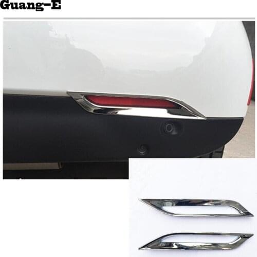 Car Body Detector ABS Chrome Trim Back Tail Rear Fog Light Lamp Frame Stick Parts 2pcs For Benz Smart Fortwo 2015 2016 2017 2018