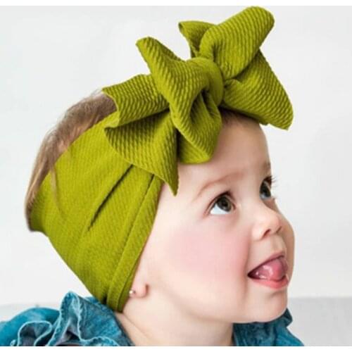 Big Bowknot Baby Headbands Knotted Infant Headwraps Toddler Girls Turban Bebe Bows Headwear