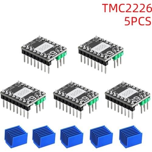 5PCS MKS TMC2226 Stepper Motor Driver Stepstick Mute TMC2209 TMC2208 UART 3D Printer Parts For SKR V1.3 SKR V1. 4 Turbo