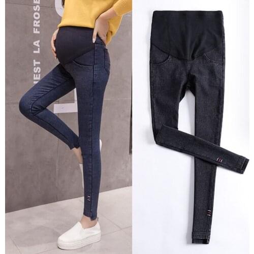 Denim Pregnancy Pants For Pregnant Women Jeans Maternity Clothes Elastic Waist Stretch Skinny Leggings Gravidas Trousers Pants