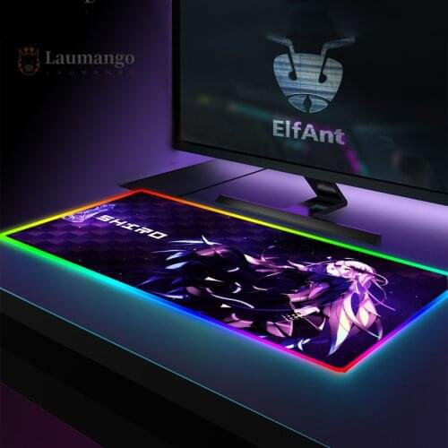 Gaming Desk Pad Rgb Mouse Pad No Game NO Life Gamer Desktops for Computer Setup Accessories Mausepad With Backlit Mice Keyboards