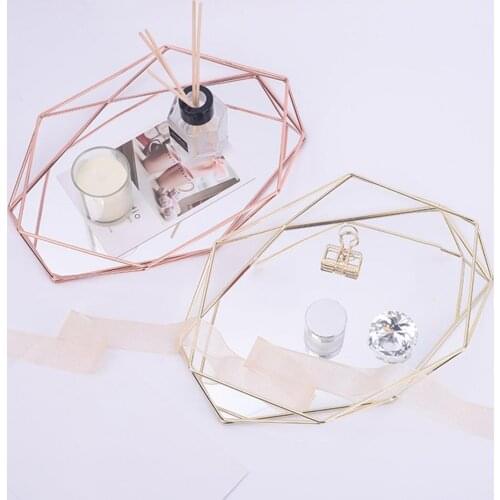 Exquisite Storage Tray Modern Style Design Strong Construction Sundries Storage Rack Creative Organizer Plate for Home