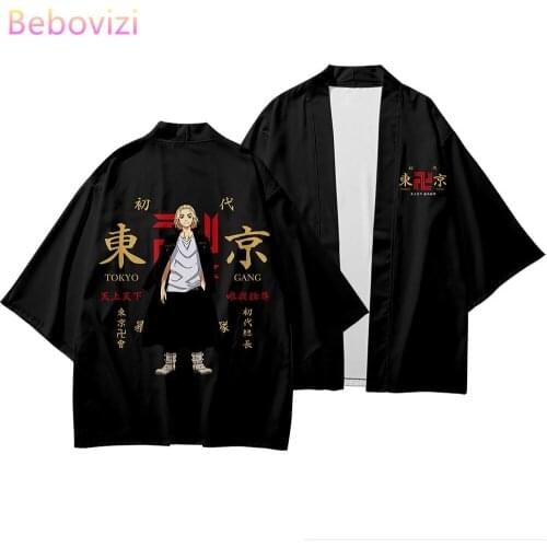 Tokyo Anime Print Japanese Samurai Cartoon Kimono Streetwear Men Women Cardigan Cosplay Haori Yukata Harajuku Tops Robe Clothes