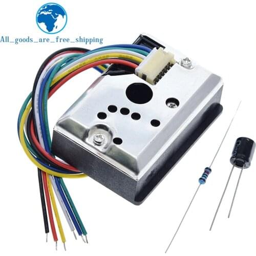 TZT GP2Y1014AU0F Compact Optical Dust Sensor Compatible GP2Y1010AU0F GP2Y1010AUOF Smoke Particle Sensor With Cable