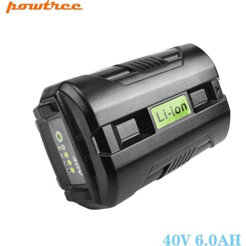 6000mAh 40V Li-ion Battery OP40401 OP4050A for Ryobi RY40502 RY40200 RY40400 Replacement Batteries