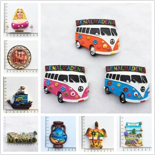 World Tourist Fridge Magnet America Jamaica Dominica Jordan Monaco Spain Greece Cyprus French Italy Philippines Palau Souvenir