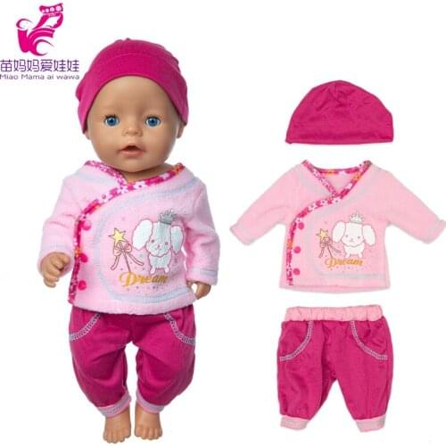 17inch Reborn Baby Doll Clothes With Hat for 40cm Doll Clothes Toys Doll Outfits