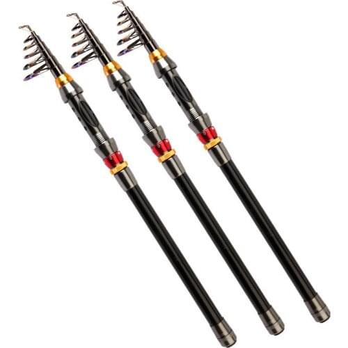 Wholesale Mini ultra short section carbon small sea fishing rod 1.8m/2.1m/2.4m/2.7m/3.0m/3.6m ultra light throwing fishing rod