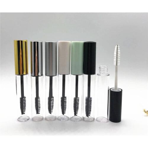 10ml Empty Mascara Tube Eyelash Vial Liquid Bottle Container With 9 Colours Cap Refillable Bottles Makeup Accessories