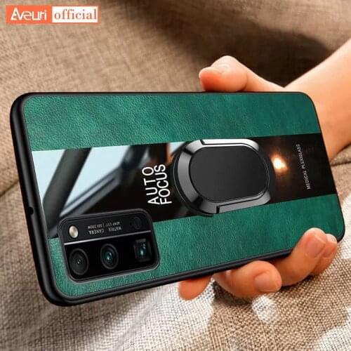 Luxury Ring PU Leather Phone Case For Huawei P20 P30 Lite P40 Pro Nova 2i 3 3i 5T Cover Case For Honor 20 30 Pro Plus 9 10 Lite