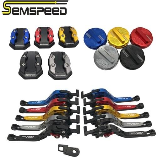 SEMSPEED Parking Levers Side Stand Gas Diesel Fuel Cover Kit For ADV150 2019 2020 CNC Motorcycle Foldable Brake Clutch Levers