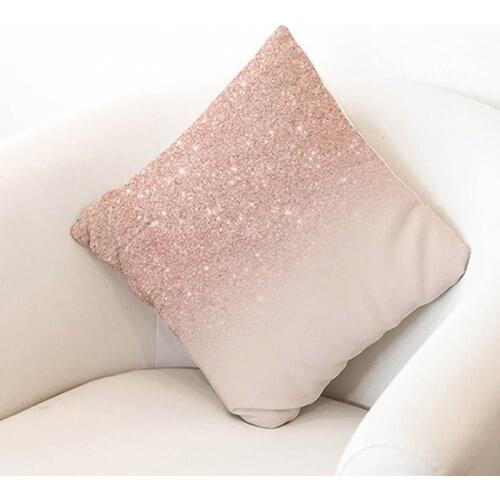 Modern 45x45cm Cushion Cover Pink Gold Geometric Super Soft Polyester Pillow Case Lash Glitter Pineapple Pillow Cover Home Decor