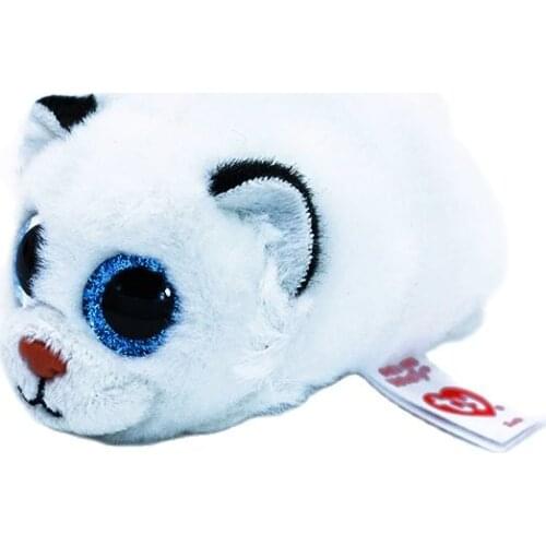 TY 4" Teeny Tys White tiger Stackable Screen Clean Doll Plush Stuffed Animal Collectible Toy Christmas Gifts