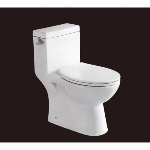 2016 hot sales water closet one-piece toilet S-trap toilets with PVC adaptor PP soft close seat AST365 UPC certificate