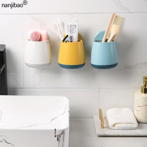 Bathroom Toothbrush Holder Toilet Kitchen Household Appliances Electrical Storage Tank Toothpaste Wall-Mounted Storage Container