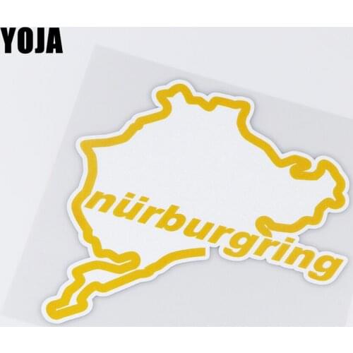 YOJA 15.5X15.5CM Personality Vinyl Car Stickers Decals Road Racing Nurburging ZT3-0081