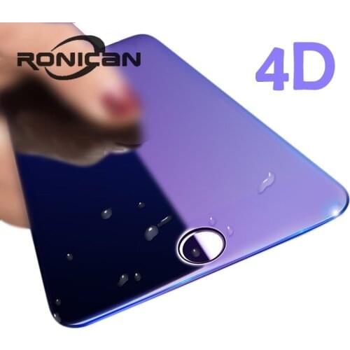 4D Tempered Glass For iphone 7 8 6 6s Plus Anti Blue Light Screen Protector Full Cover Glass Film For iphone 11 12 Pro X XS Max