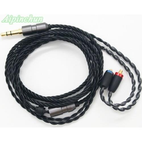 Aipinchun Black MMCX Headphones Cable Wire Replacement for Shure SE215 SE315 SE425 SE535 SE846