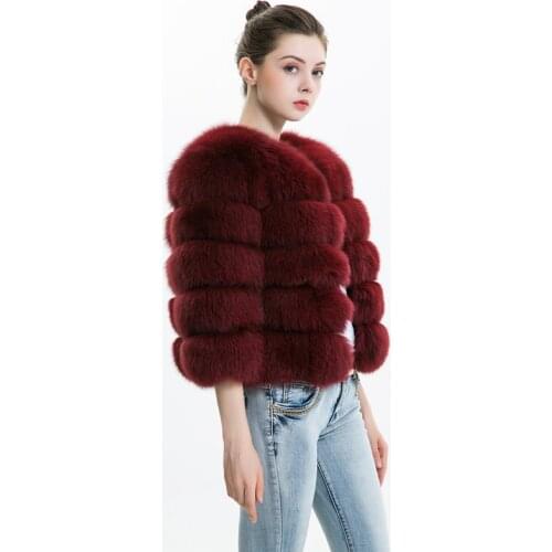 Real Fox Fur Coat Slim WomenS Winter Natural Fur Coat Single-Breasted Leather Coat Short Fox Fur Fashion Warm Winter Jacket04