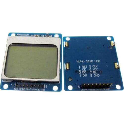 1pcs blue 84X48 5110 LCD Module with blue backlight with adapter PCB LCD5110