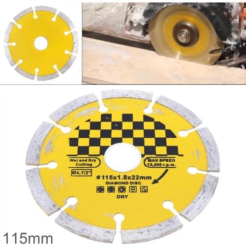 115mm Hard Alloy Steel Circular Saw Blade Marble Stone Cutting Blade Diamond Dry Cutting Disc with Dry Slotted Broken Walls new