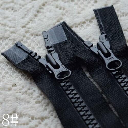 8# 75cm Long Resin YKK Zipper Black Double Open Two-way Oversize Resin Fasteners Coat Down Jacket Sewing Accessories