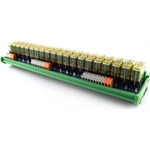 20-way relay double-group module, 24V rail mounting, PLC amplifier board control board