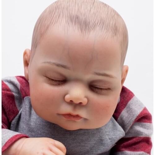 20" silicone reborn dolls high end handmade boutique doll reborn soft cloth body painted hair child bebe gift boneca reborn