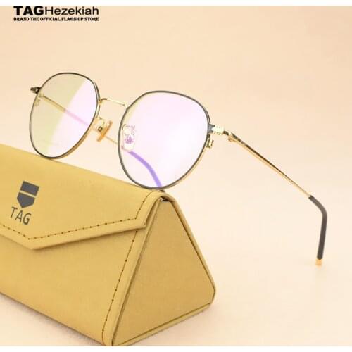 2019 glasses frame mens womens frame degree eyeglasses TAG Brand Retro fashion computer glasses oculos de grau Anti-blue light